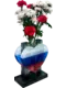 Ваза Сердце триколор, стекло - миниатюра 2