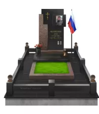 Мемориальный комплекс «Наследие» с полуплитой, плиткой, поребриком - заказать по выгодной цене | Камень Гарант